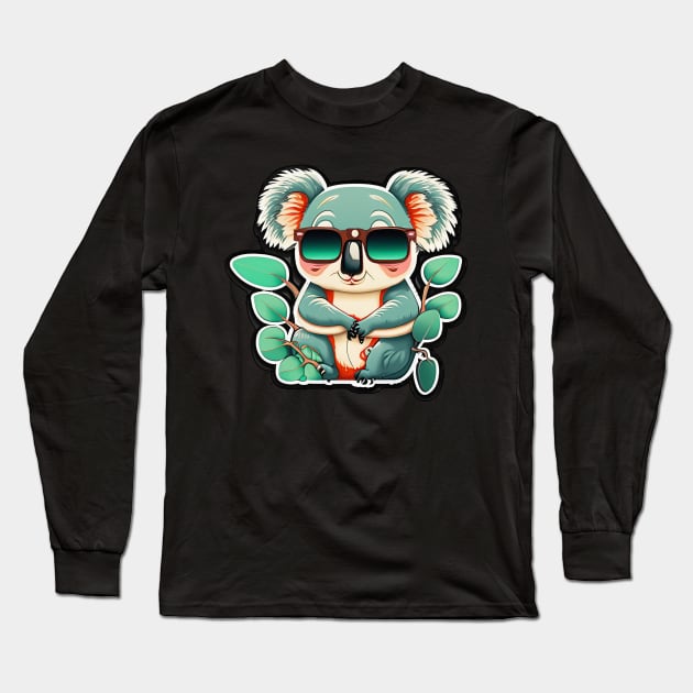 Cool Koala Long Sleeve T-Shirt by Mi Bonita Designs